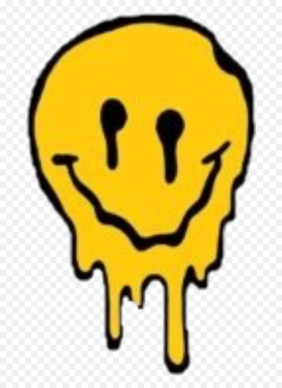 Cry Happycry Sad Grunge Tumblr Sticker - Drippy Smiley Face Big Emoji,Tumblr Crying Emoticons