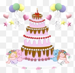 Pin - Una Torta De Cumpleaños Gif Emoji,Bizcochos Con Decoraciones De Emojis