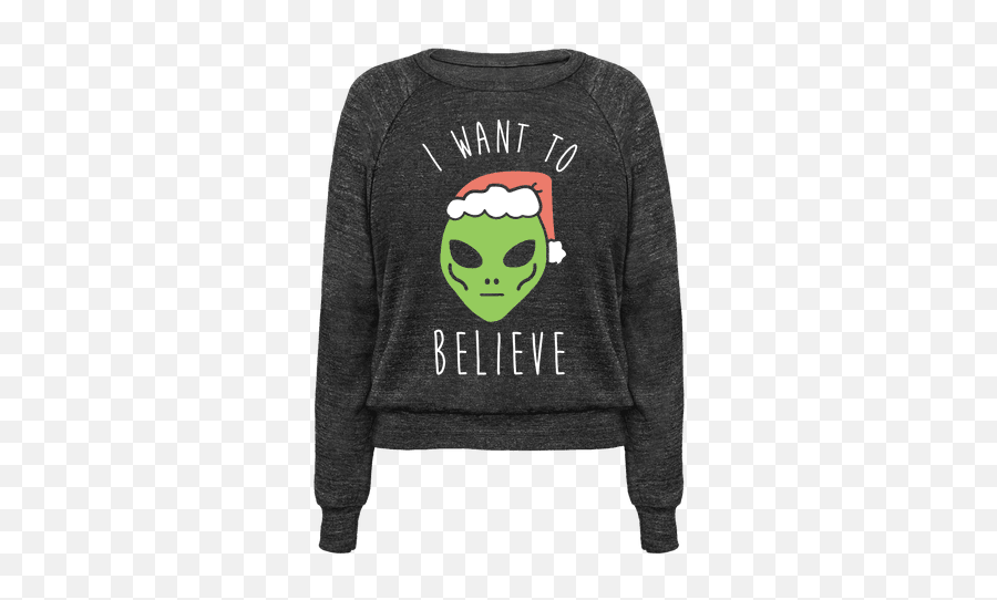 Christmas Alien I Want To Believe - Gay Pride Sweaters Emoji,