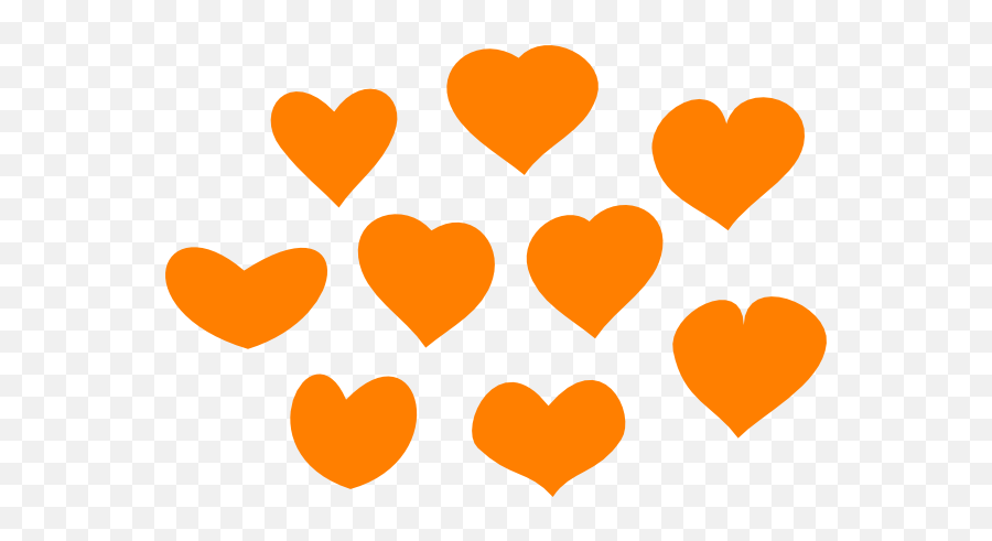 Hearts Clipart Orange Hearts Orange Transparent Free For - Hearts Orange Emoji,Orange Heart Emoji