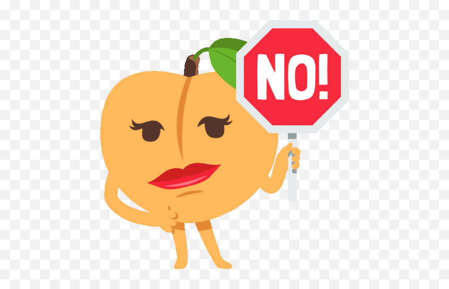 Stop Sign No Peach Life Sticker - Stop Sign No Peach Life Emoji,Halt Emoji