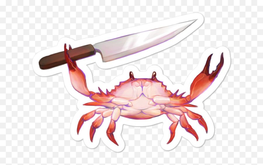 Knife Crab - Sticker Sold By Evil Again On Storenvy Emoji,Knife And For Emoji