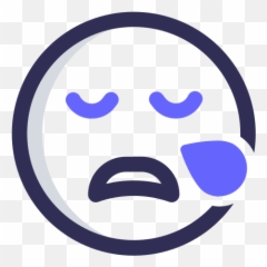 Sleepy Emo Emoticon Face Emoji Free - Dot,Sleepy Emoji