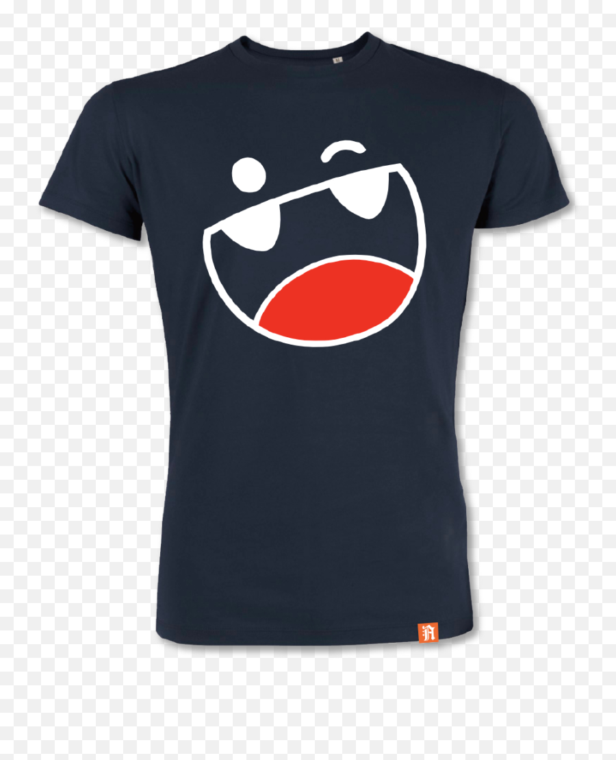 T - Shirt The Face Super Navy Men Short Sleeve Emoji,Tekens Emoticons