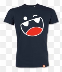 T - Shirt The Face Super Navy Men Short Sleeve Emoji,Tekens Emoticons