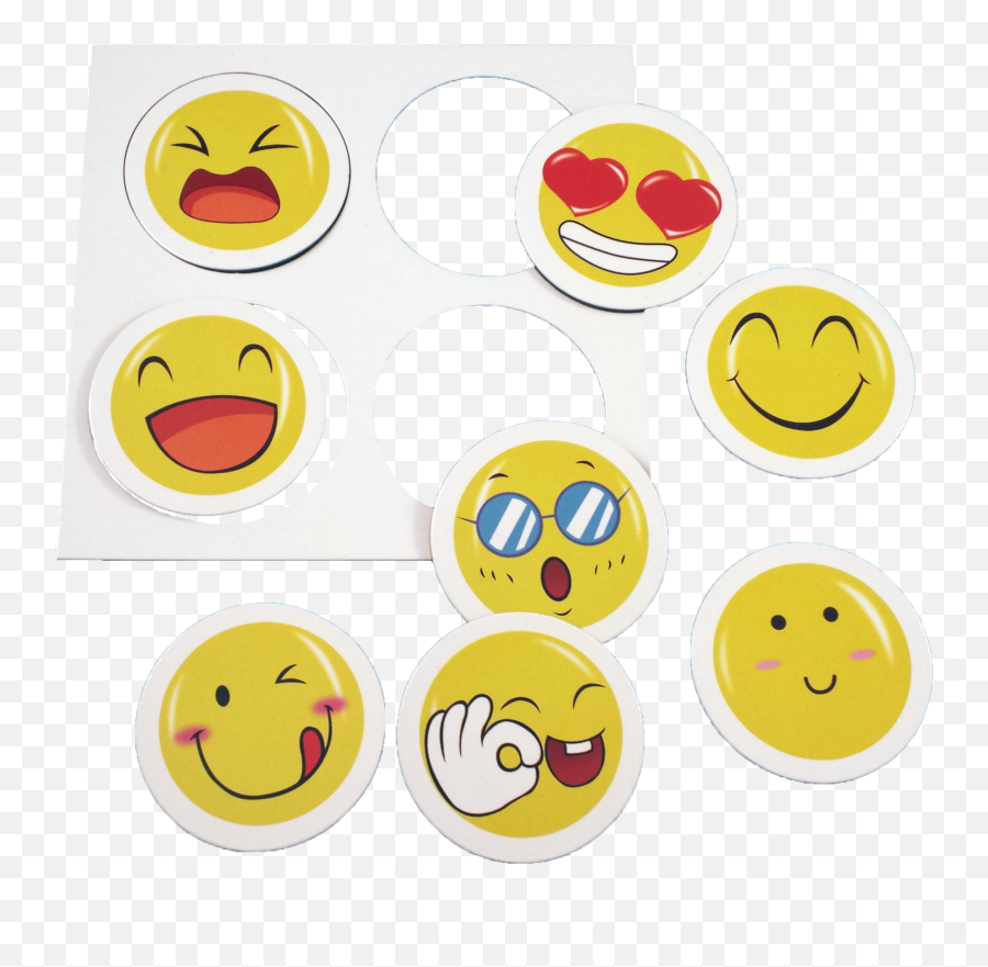 8x Magnete Smiley Whatsapp Emoji - Happy,Whatsapp Emoticons Neu