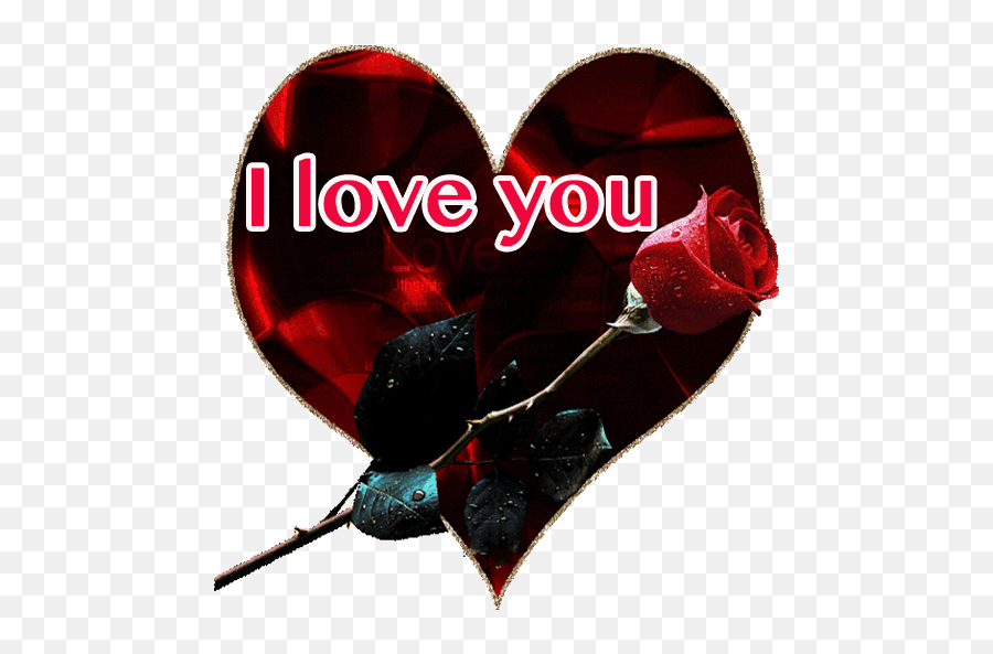 I Love You Images Animated Gifs - Google Play Red Rose Emoji,Emoji Love Quotes