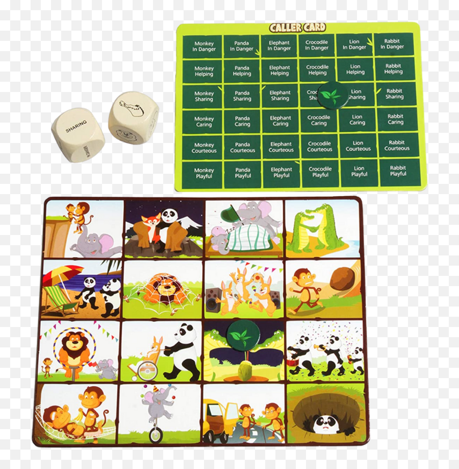 A Day In The Jungle - Social Emotional Bingo Age 5 U2013 Full Chalk Chuckles A Day In The Jungle Emoji,Emotions Bingo For Preschoolers