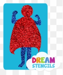 Superboy Glitter Tattoo Stencil - Stencil Emoji,Emoji Temporary Tattoos