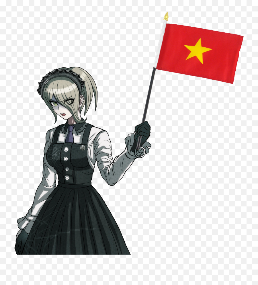 Kirumi Waving The Flag Of Vietnam - Kirumi Tojo Png Emoji,Vietnamese Flag Emoticon Android