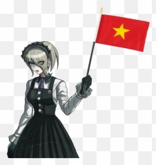 Kirumi Waving The Flag Of Vietnam - Kirumi Tojo Png Emoji,Vietnamese Flag Emoticon Android
