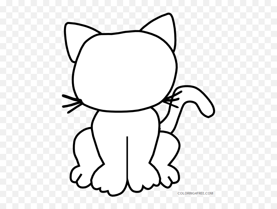 Cat Outline Coloring Pages Cat Outline - Cat Outline Clipart Emoji,Meancat Emojis