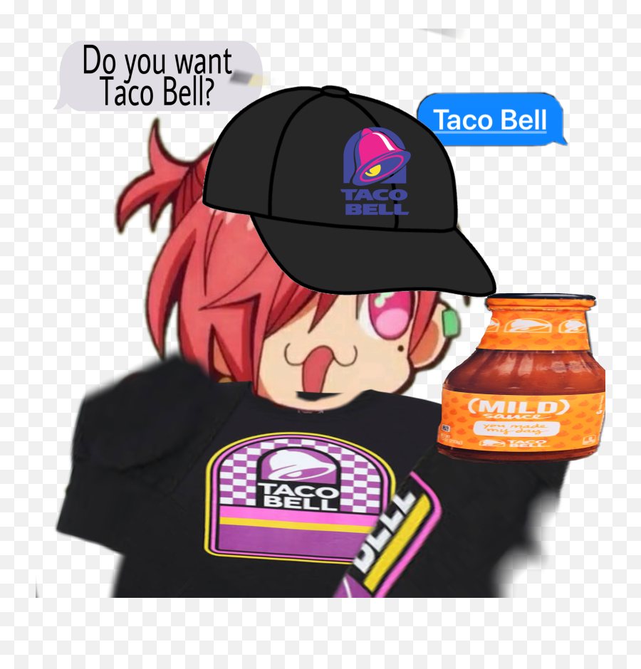 Mitsuba Tacobell Sticker - Language Emoji,Taco Bell Emoji