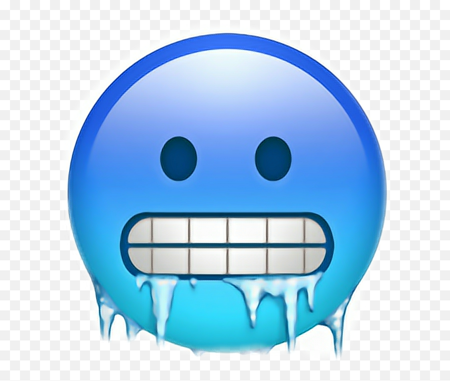 Blue Emojis Clipart - Full Size Clipart 1121121 Pinclipart Cold Emoji,Nervous Emoji
