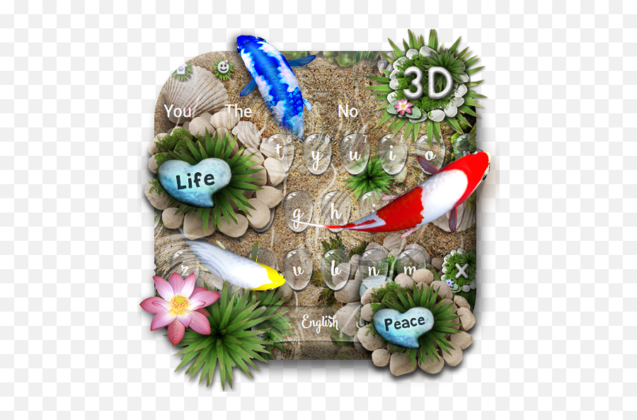 Download Koi Fish 3d Keyboard Theme With Animation On Pc - Decorative Emoji,Animated Emojis That Work With An S7 Galaxy For Real
