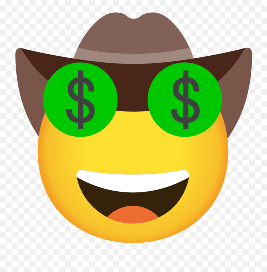 Cowboy With Dollar Signs For Eyes - Money Emoji Copy And Paste,Phone Emoji Eyes