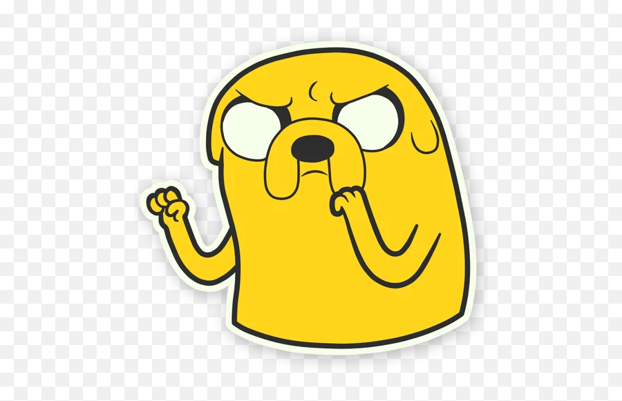 Telegram Sticker 20 From Collection Jake - Jake The Dog Fighting Emoji,Squiggle Mouth Emojis