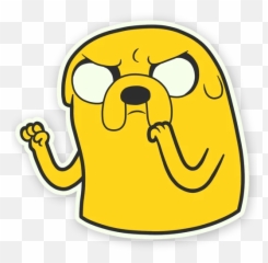 Telegram Sticker 20 From Collection Jake - Jake The Dog Fighting Emoji,Squiggle Mouth Emojis