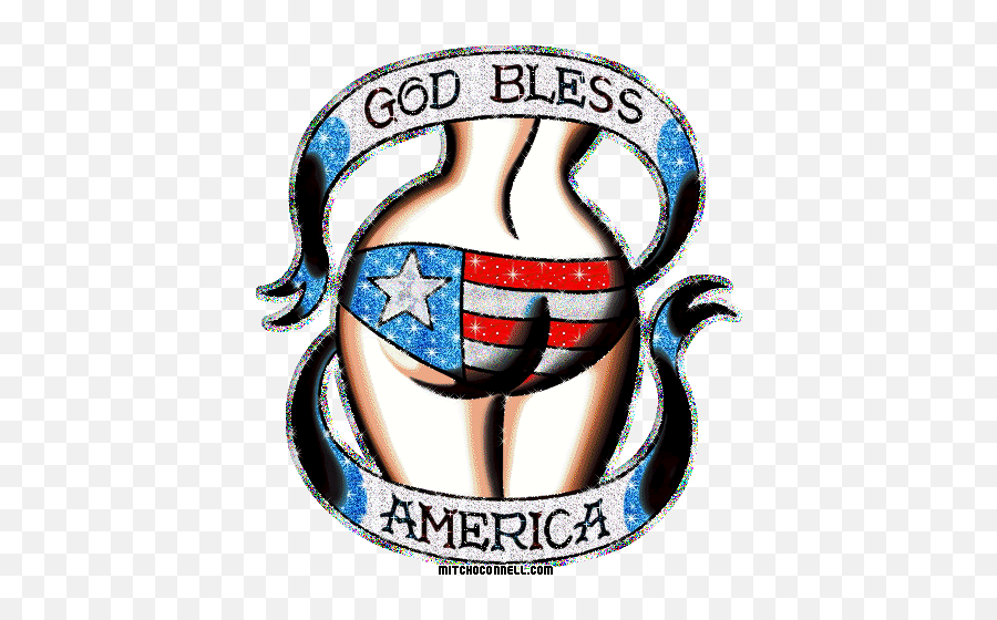 God Bless America Sexy Glitter Myspace Graphic 4th Of July - Them Colors Don T Run Gif Emoji,Fourth Of July Emoticons