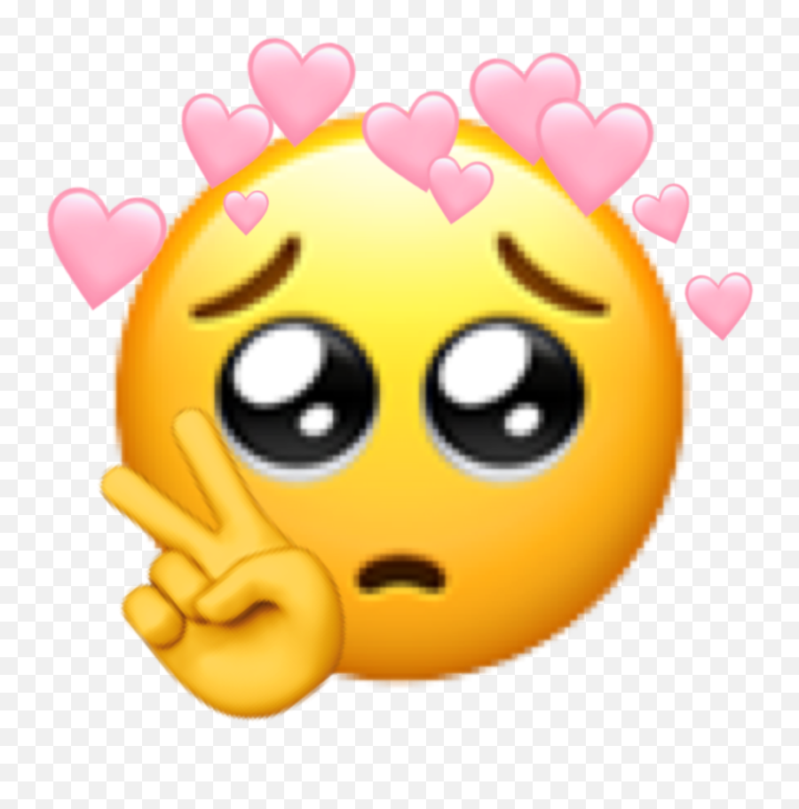 Shy Emoji Shyemoji Cute Heart Sticker By Harambe - Happy,Peace Emojis