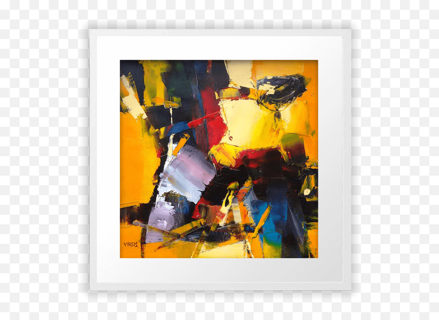 Artist Virgis Abstract - Picture Frame Emoji,Emotion Painting
