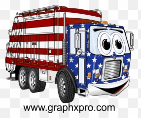 Red White Blue Garbage Truck Cartoon Garbage Truck Emoji,Emotions Are Garbage Lol