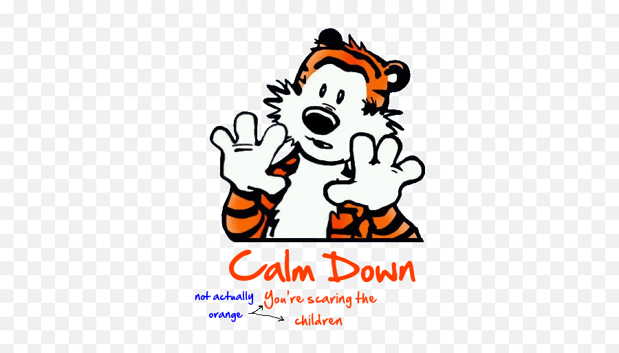 Hobbes Calm Down Spray Hq Team Fortress 2 Sprays Emoji,Calvin And Hobbes No Emotion