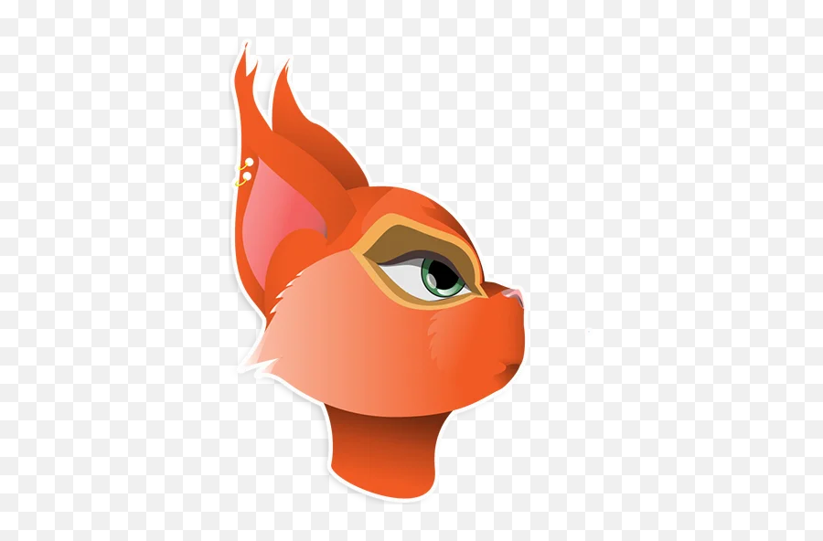 Telegram Sticker From Pack Emoji,Fox Head Emoji
