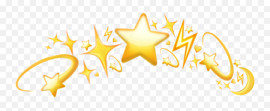 Emoji Emojicrown Stars Lightning Moon - Horizontal,Lightning Emoji