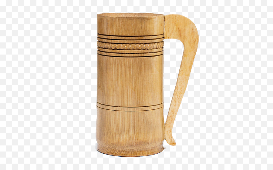 Bamboo Beer Mug Beige - Bamboo Mug Png Emoji,Beer Mug Emoji