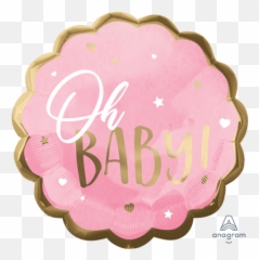 Oh Baby Girl Party Supplies And Decorations In Australia - Oh Baby Anagram Balloons Emoji,Girly Emoji Party Supplies