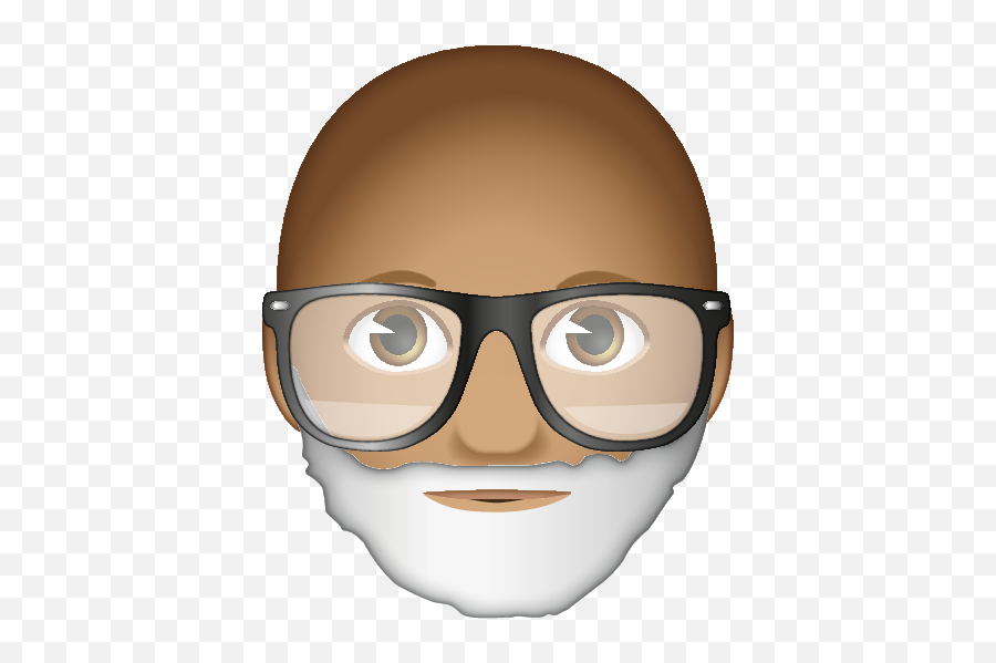 Emoji U2013 The Official Brand Man Bald With Beard Wearing - Bearded Black Man Emoji,Eyeglass Emoji
