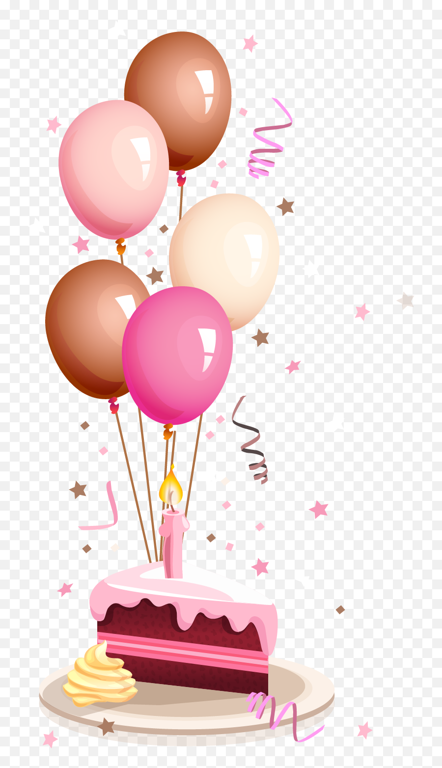 Birthday Cake Clipart Png - Happy Birthday Cake And Balloons Png Emoji,Happy Birthday Cake Emoticon