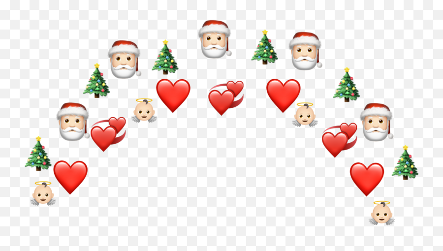 Christmas Crown Emoji Tree Sticker - Transparent Background Emoji Christmas Crown Png,Crown Emoji