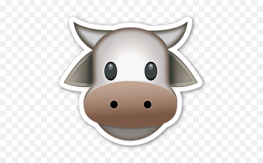 Download Hd Cow Face - Whatsapp Emoji Cow Transparent Png Emoji Vaca,Whatsapp Emoji