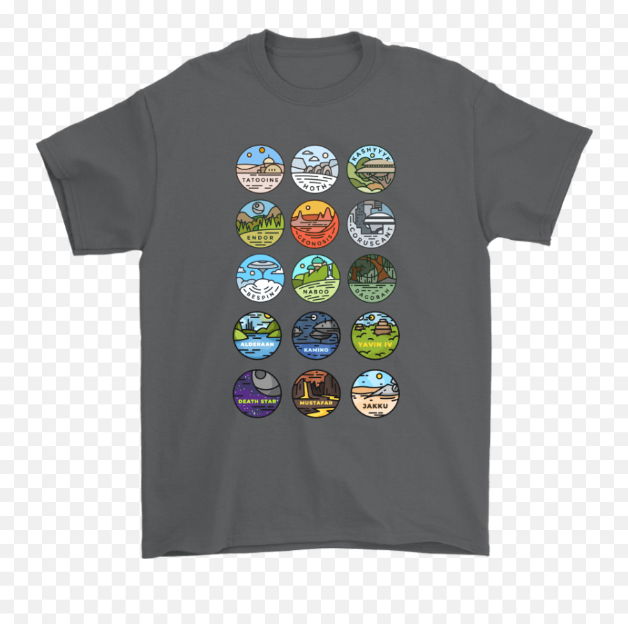 Star Wars 15 Locations Symbol Shirts - Baby Yoda Ford Shirt Emoji,How To Red Star Emoticons, Short Cuts