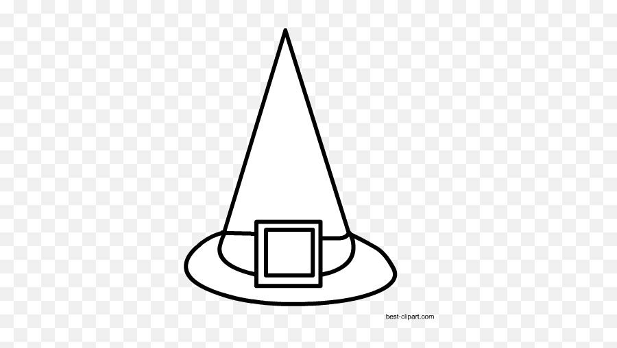 Free Halloween Clip Art - Hallowween Black And White Clipart Emoji,Witch's Hat Emoji