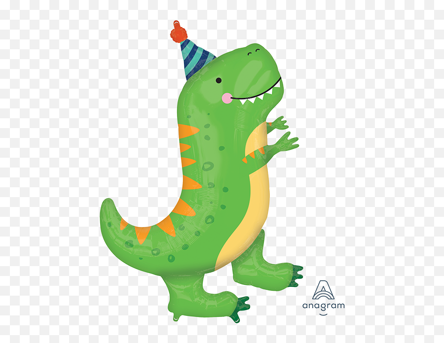 Supershape Xl Dino - Dinosaur Balloon Emoji,Dinosaur Donut Emoticon