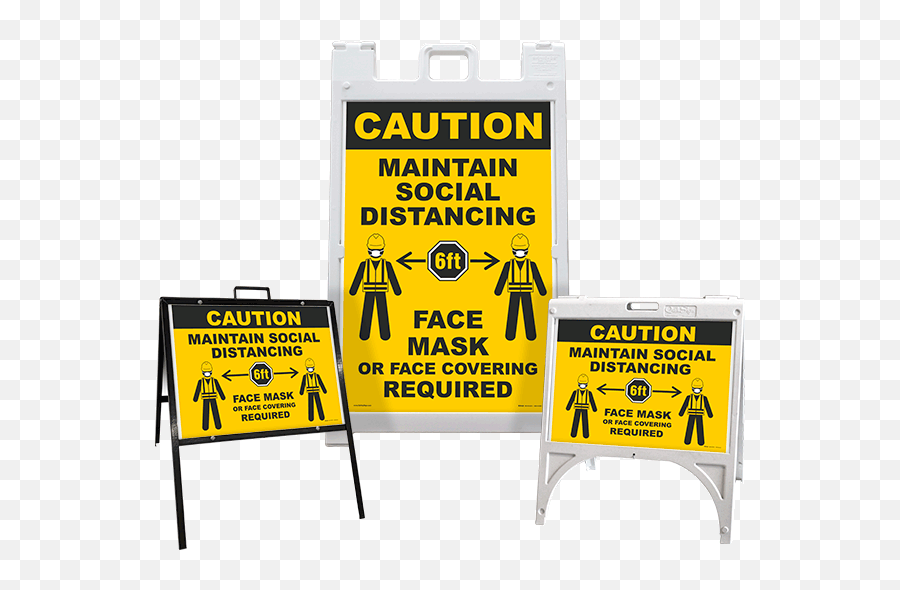 Covid - 19 Construction Signs Construction Site Covid19 Signs Social Distancing 6ft Masks Emoji,Construction Traffic Control Emojis