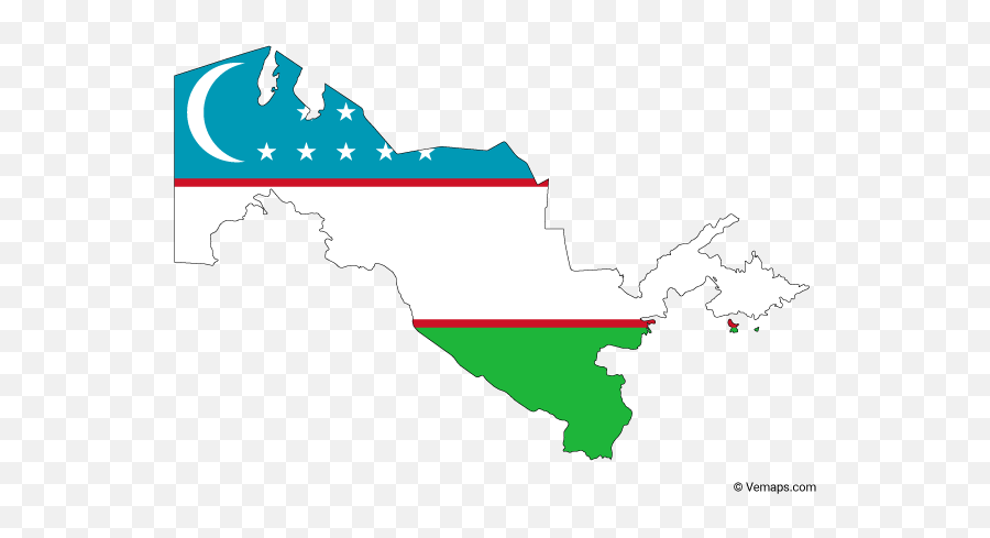 Flag Map Of Uzbekistan Free Vector Maps Map Vector Map - Uzbekistan Map And Flag Emoji,Flag Ship Emoji
