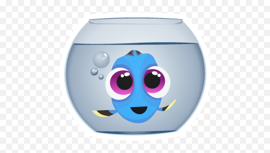 Little Dory In The Aquarium - Happy Emoji,Baymax Emoticon