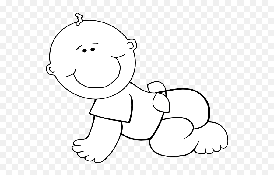 Crawling Baby Boy Outline 2 Clip Art At Clker Com Vector Emoji,Facebook Emoji Baby Booy