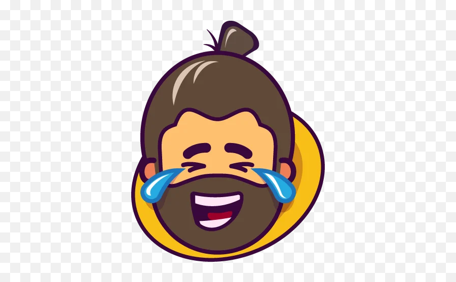 Telegram Sticker From Curcuman Pack Emoji,Cool Beard Emoji