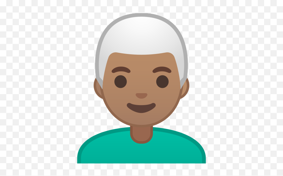 Medium Skin Tone White Hair Emoji - Pelo Blanco Hombre,White Skin Emoji