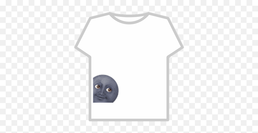 Creepy Moon Emoji Roblox - Short Sleeve,Moon Emoji T Shirt