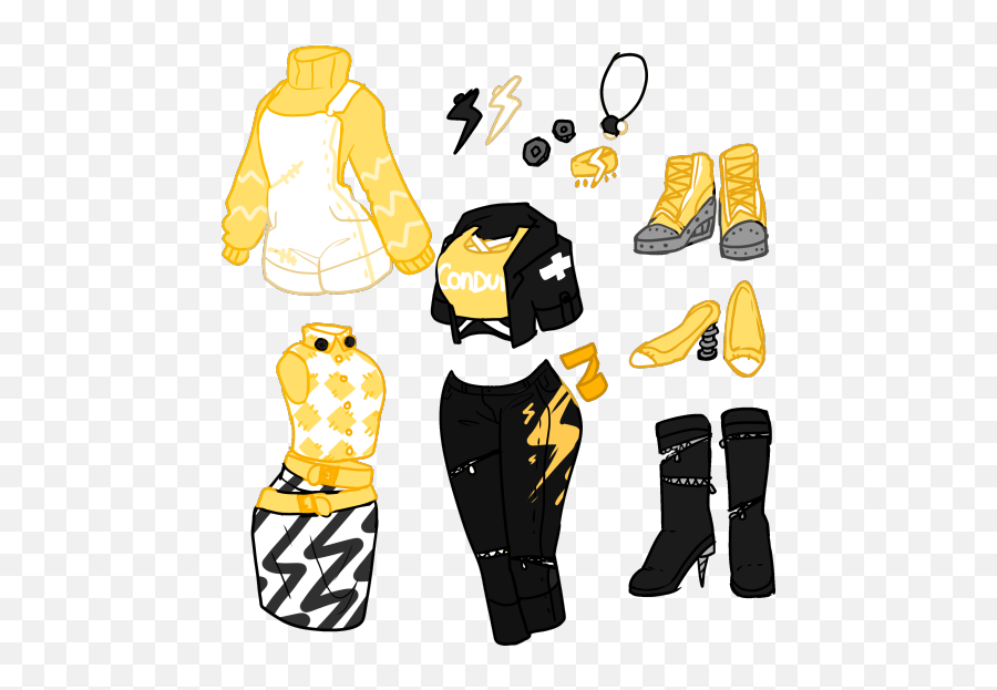 Trajes De Personajes Dibujos Kawaii - Yellow Anime Clothes Drawing Emoji,Ojos Chuecos Emoticon