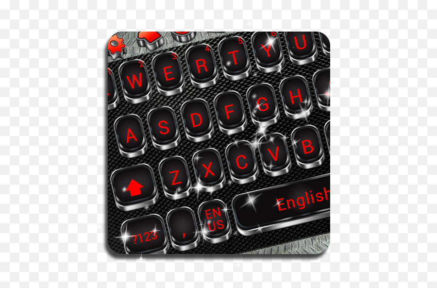 Red Metal Gun Keyboard For Android - Dot Emoji,No Gun Emoji Android