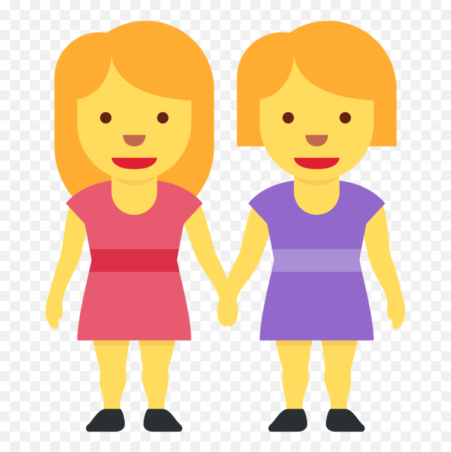 Mujeres De La Mano Emoji - Girlfriends Emoji,Emojis Para Chicas