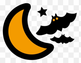 Lua De Morcegos Voando - Lua Morcego Halloween Png Emoji,Emoticon Dinheiro Voando