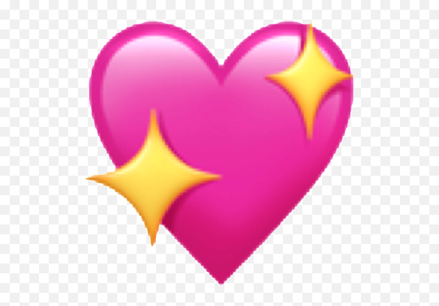 Emoji Whatsapp Png Beso Sparkle Heart Emoji Transparent - Heart Emoji,Whatsapp Emoji